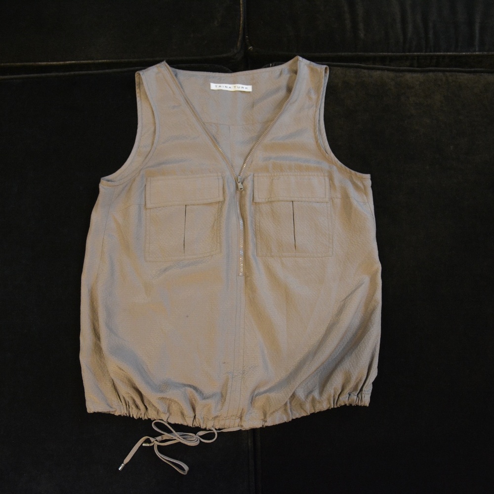 Trina Turk sleeveless silk top (Karmandy)